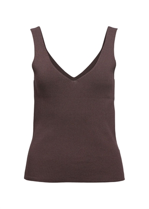 Kuni thess sl singlet knit top Seal Brown Object 